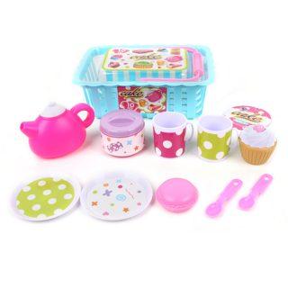 Набор посуды Наша Игрушка в корзинке с продуктами, 12 предметов - XS-16003B