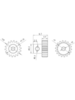 Шестерня алюминиевая Pinion gear 18T M0.5 для вала 2mm - SWS-M05-2-18T