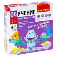 Обучающие игры Bondibon «Считай и проверяй», бегемот - ВВ5191