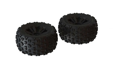 Колеса ARRMA 1:8 MT Перед|Зад 3.8, 17mm Hex - ARA550059
