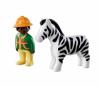 Конструктор Playmobil 1.2.3.: Следопыт с зеброй - 9256pm