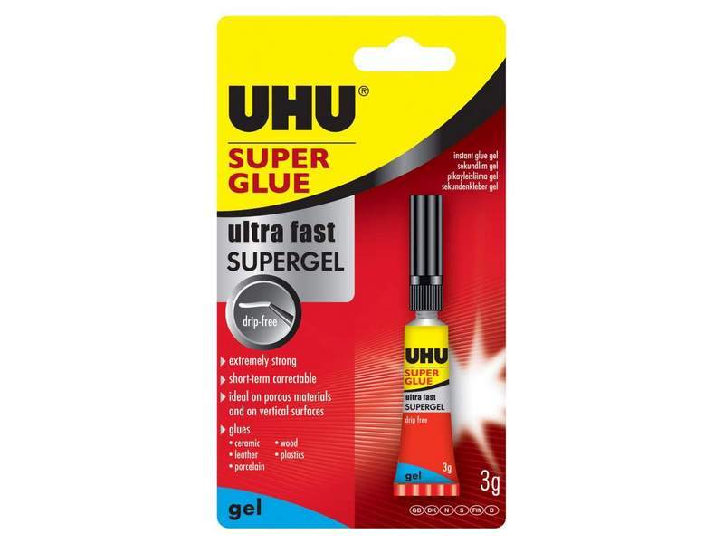 Клей универсальный секундный Uhu super glue гель  3г  блистер - UHU-40360