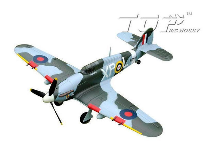 Радиоуправляемый самолет Top RC Hurricane зеленый 750мм 2.4G RTF - top013C