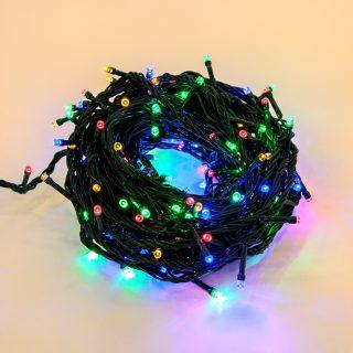 Гирлянда 180 LED, цветное свечение, зеленый провод - 971202