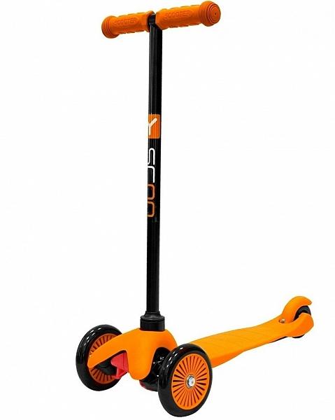 Самокат Y-SCOO mini A-5 Simple цвет orange с цветными колесами - 4901