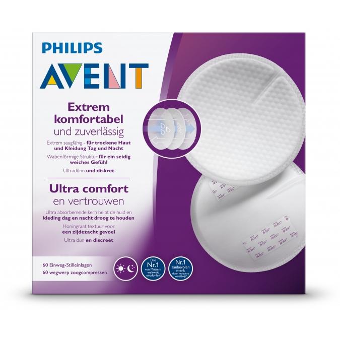 Вкладыши для бюстгалтера одноразовые - 60 шт Philips AVENT - SCF254|61