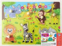 Деревянные вкладыши Kribly Boo *Сафари*, 7 элементов - 67914