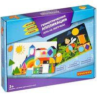 Настольная игра на липучках *ГЕОМЕТРИЧЕСКИЕ АППЛИКАЦИИ* Играй Думай Твори Bondibon - ВВ4553