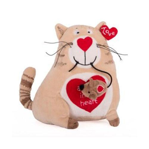 Мягкая игрушка Gulliver Кот и мышь Любовь с первого взгляда, 20 см - 51-T78022C