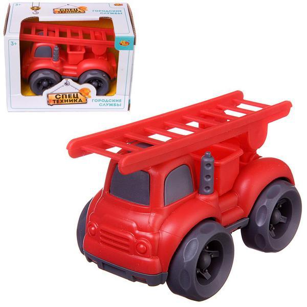 Машинка ABtoys Спецтехника Пожарная машина с лестницей, 10х7х8см - C-00400