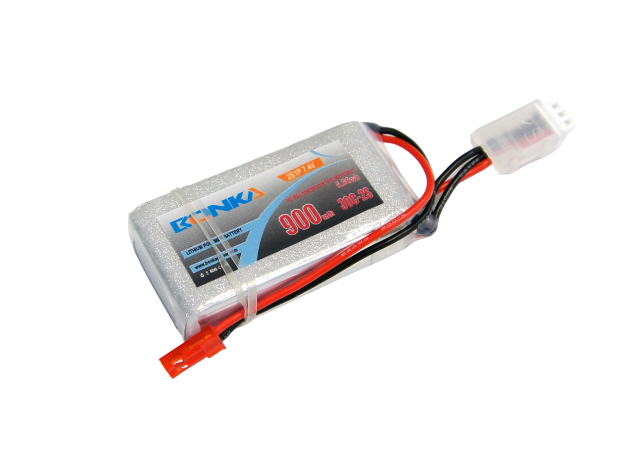 Аккумулятор LiPo Bonka 7.4V 900 мАч 30C (JST Plug) - BK-900-30-2S