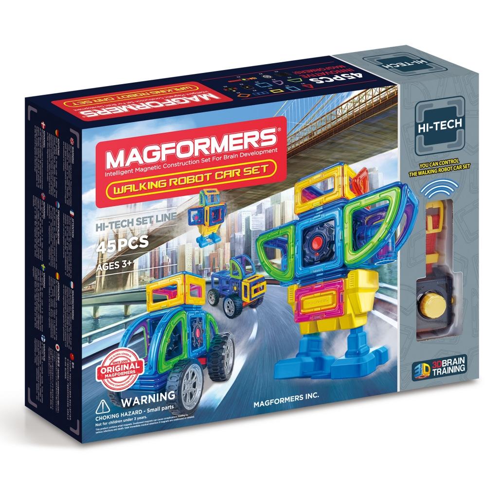 Магнитный конструктор MAGFORMERS Walking Robot Car Set 45 элементов - 709008