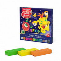 Пластилин классический ArtBerry с Алоэ Вера Neon 12 цветов, 180г (коробка) - 46982ЕК