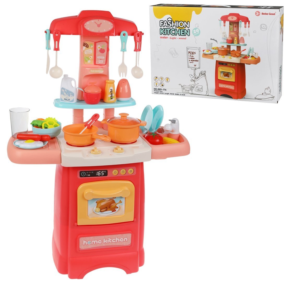 Игровой набор Кухня, 29 предм., свет, звук - 889-176