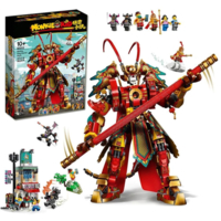 Конструктор Lepin Monkie Kid Боевой робот Царя Обезьян, с фигурками, детализация, 1705 элементов - LE-87050