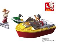 Конструктор Sluban *Морские спасатели-Катер*, 129 деталей - JB900052
