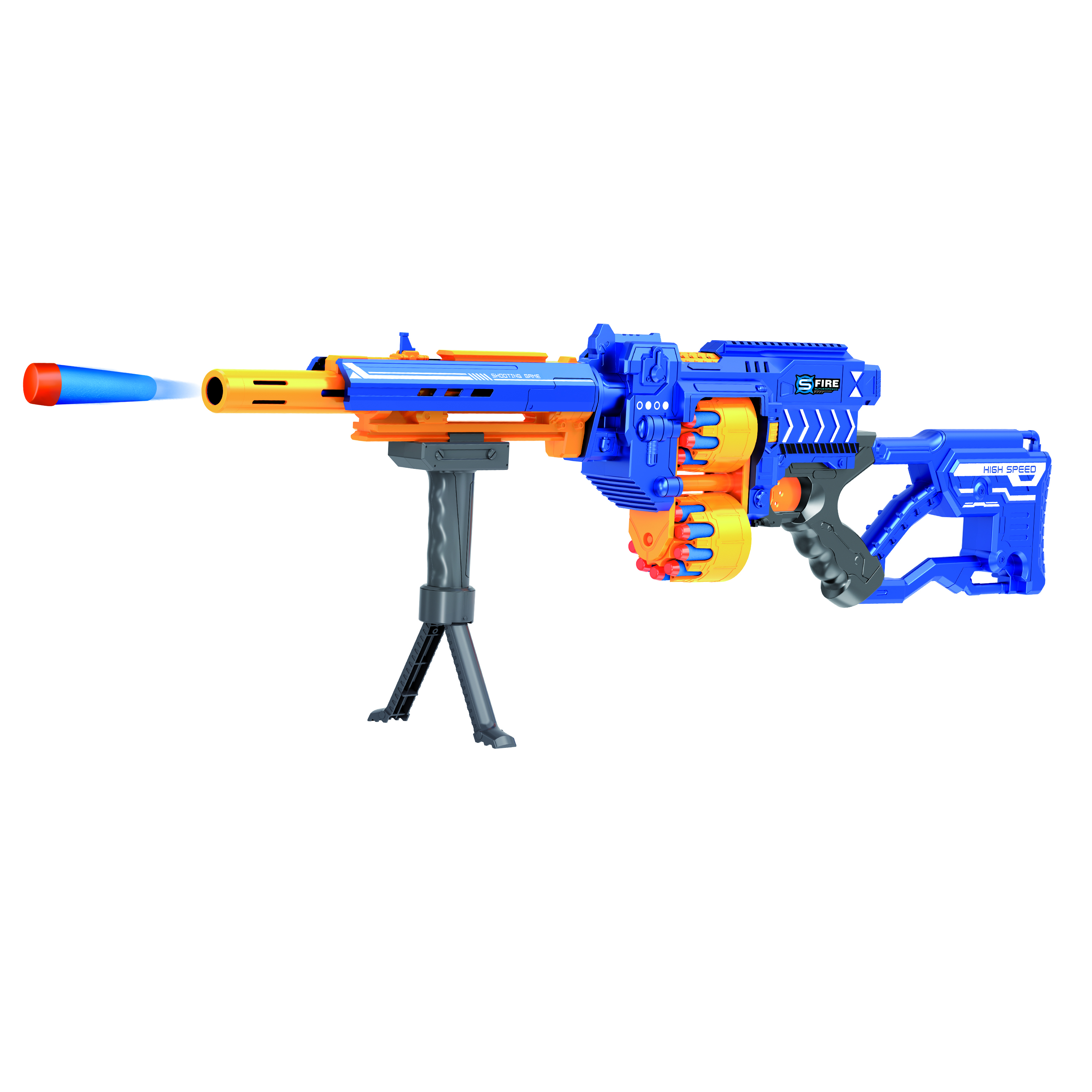 Винтовка Le Neng Toys синяя на батарейках с мягкими пулями - LNT-G3A