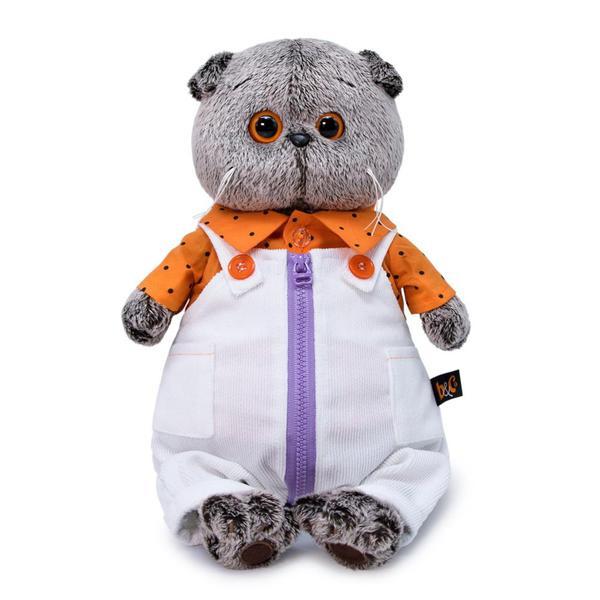 Мягкая игрушка BUDI BASA Кот Басик в белом комбинезоне 22 см - Ks22-158