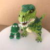 Конструктор Balody 3D из миниблоков Динозавр Тираннозавр Рекс зеленый, 1457 элементов - BA16089