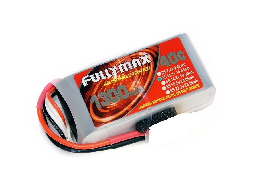 Аккумулятор LiPo Fullymax 11.1V 1300мАч 40C - FB1300XP-3S