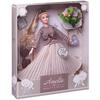 Кукла ABtoys *Amelia. Современный шик* в платье с длинной плиссированной юбкой, 30см - PT-01619