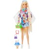 Кукла Mattel Barbie Экстра в цветочном платье - HDJ45