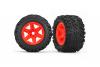 Колеса в сборе Orange wheels + 3.8* Talon EXT tires + foam inserts - TRA8672A