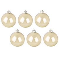 Новогодний шар Snowmen, золотистый, 8 см, 6 шт - ЕК0402