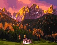Картина по номерам LORI Храм в горах 40 х 50 см - Кпн-175