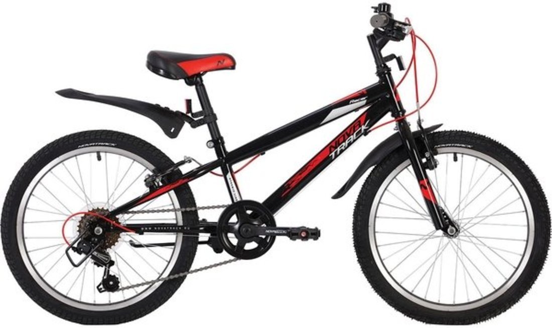 Велосипед Novatrack Racer 20*, черный - 20SH6V.RACER.BK20
