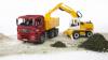 Самосвал Bruder MAN с колёсным экскаватором Liebherr  - 02-751