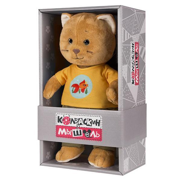 Мягкая игрушка Колбаскин&amp;Мышель *Колбаскин*, 25 см, в желтой футболке - MT-MRT062010-25