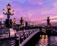 Картина по номерам LORI Мост Александра III - Кпн-237
