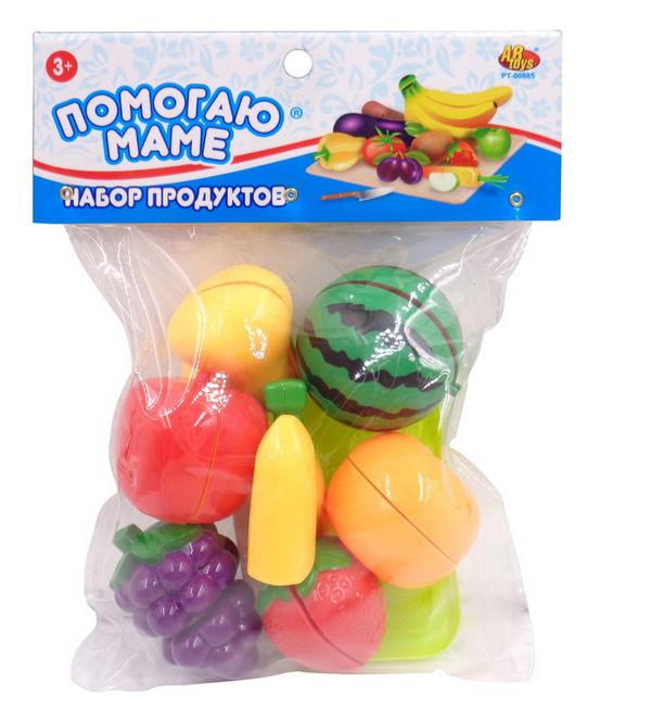 Набор продуктов для резки на липучке ABtoys Помогаю Маме, 16 предметов - PT-00885