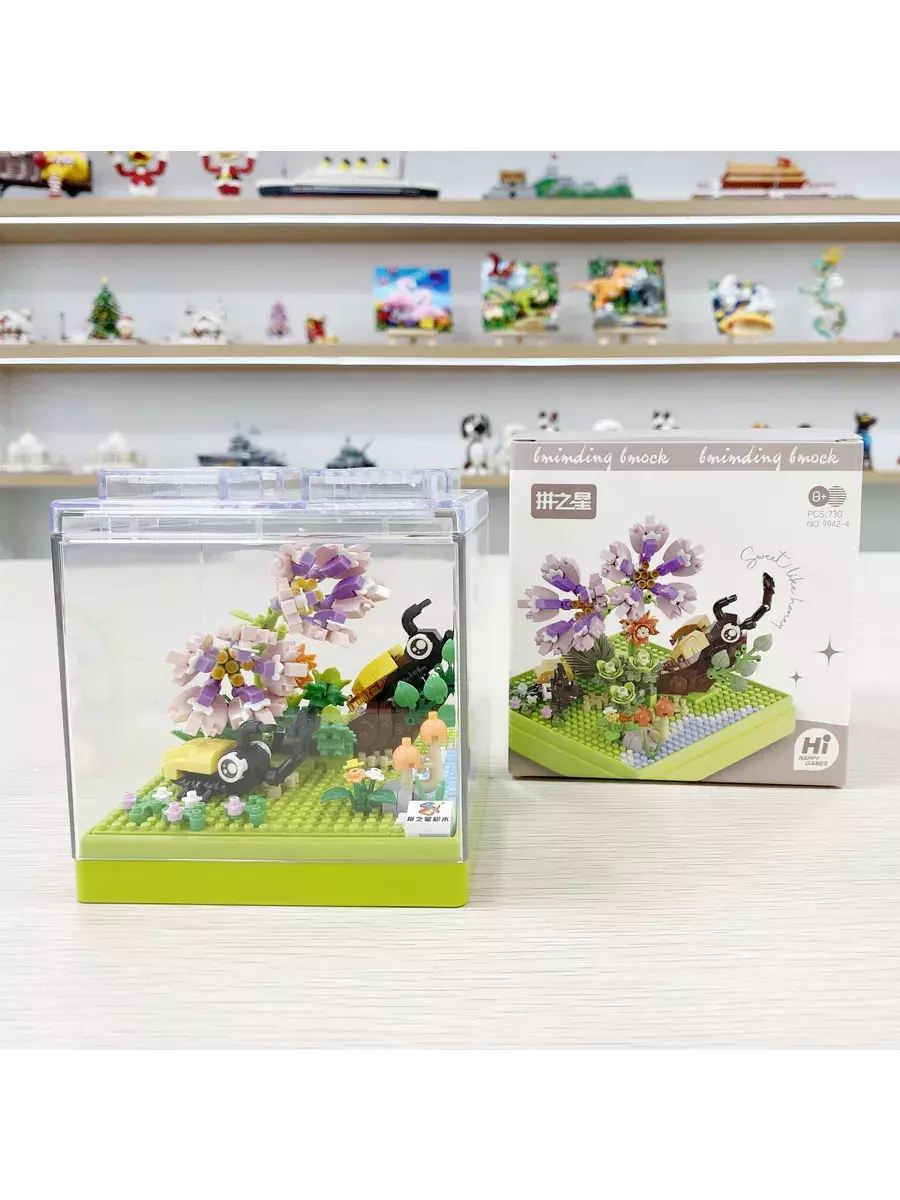 Конструктор 3D из миниблоков Флора и Фауна-JM9942-4