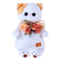Мягкая игрушка Budi Basa Кошечка Ли-Ли с цветами из шёлка 24 см - LK24-002