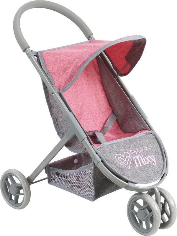 Коляска для куклы Buggy Boom Mixy трехколесная, нежно розовая - 8024-2226