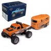 Радиоуправляемый внедорожник HB 666 Минитрак с прицепом 4WD RTR масштаб 1:64 2.4G - HG4-80-ORANGE