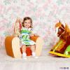 Игровое кресло Paremo *Котенок*, цвет Бежевый+Оранжевый - PCR316-04