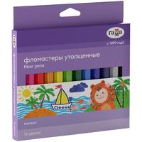Фломастеры Гамма Малыш 12цветов утолщенные, смываемые - 180319-01