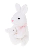 Мягкая игрушка Fluffy Family Мама и малыш Зайчиха 25см - 681974