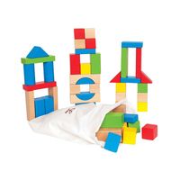 Конструктор деревянный Hape цветной, 50 элементов - E0409_HP