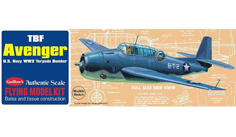 Склеиваемая деревянная модель самолета Guillows TBF Avenger 1:30 - GUI509