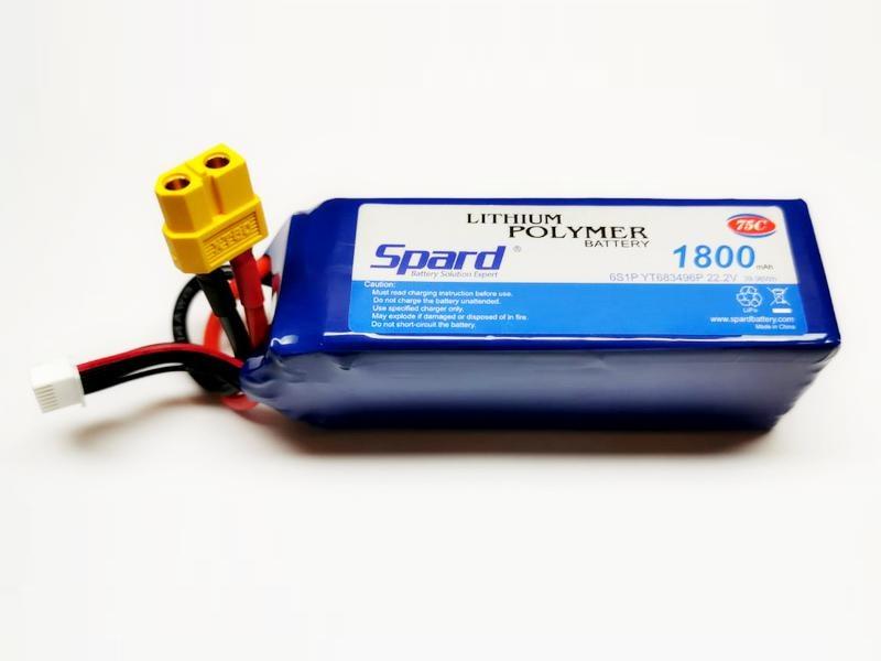 Аккумулятор Spard Li-Po 22.2V 1800mAh 75C, XT60 - YT020