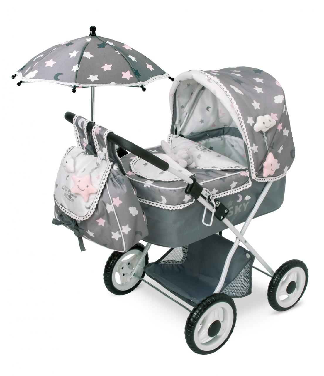 Коляска для куклы с рюкзаком и зонтиком DECUEVAS TOYS 60 см - 85024