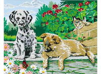 Картина из пайеток *Дружные щенки*, 40x50 см - SP40002