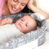 Складная кроватка Baby Delight ХL серая с надписями - BD3000