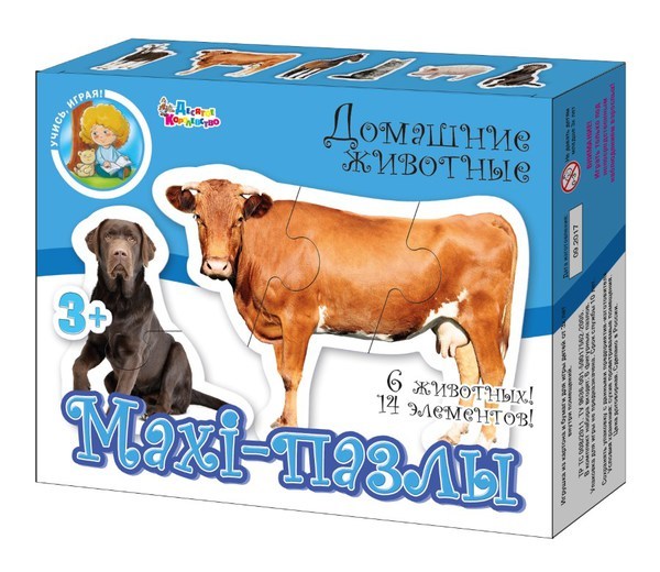 Пазлы-maxi Десятое королевство *Домашние животные*, 14 элементов - 02642ДК