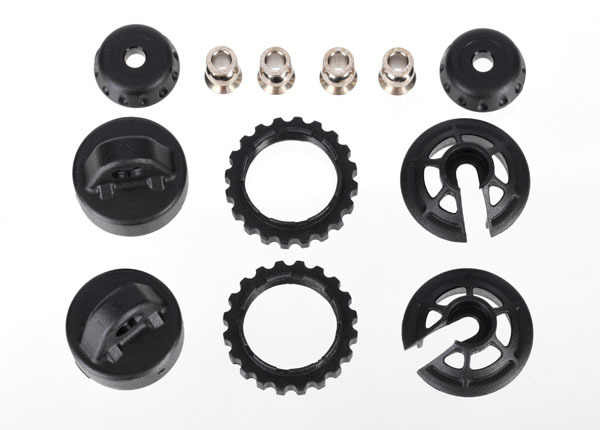 Колпачки и пружинные фиксаторы GTR long|xx-long shock (upper cap (2)| hollow balls (4)| bottom cap (2) - TRA7468