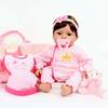 Кукла Aori Reborn Baby Doll Pink bassinet, 56 см